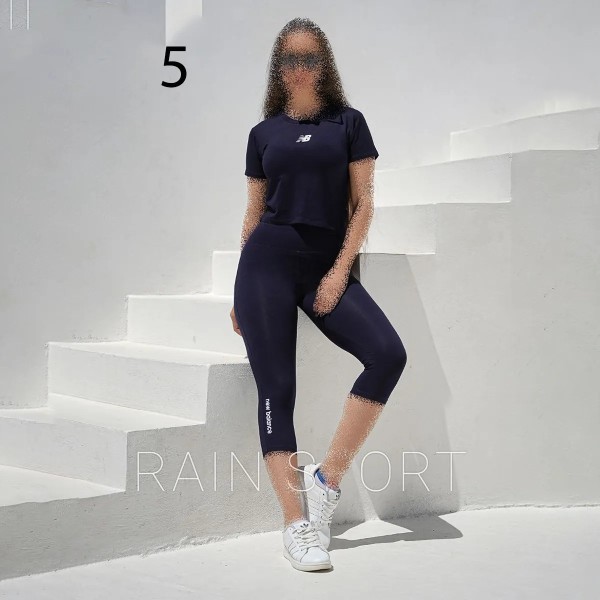 ست کراپ و شلوارک ورزشی زنانه مدل راین