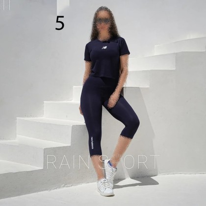 ست کراپ و شلوارک ورزشی زنانه مدل راین