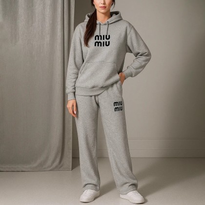 ست هودی و شلوار بگ miu miu زنانه 99709