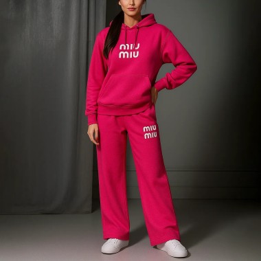 ست هودی و شلوار بگ miu miu زنانه 99709 2