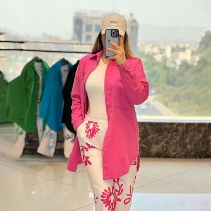 ست شومیز شلوار هاوایی زنانه