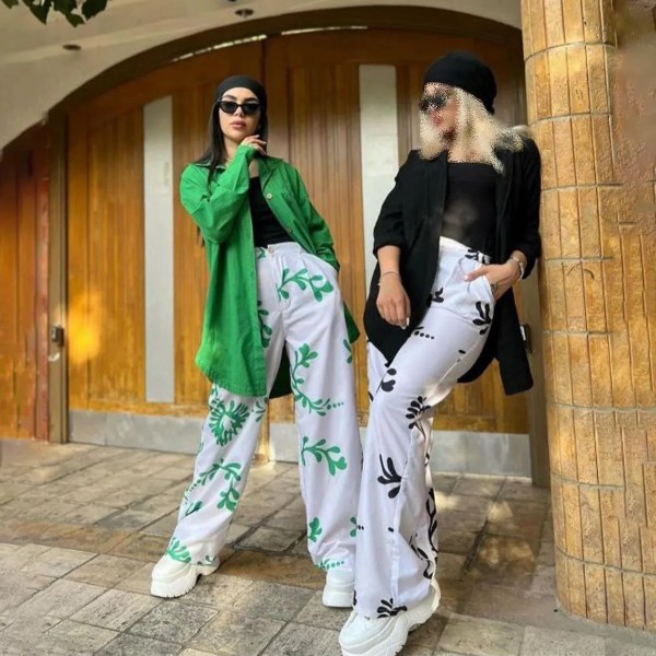 ست شومیز شلوار هاوایی زنانه