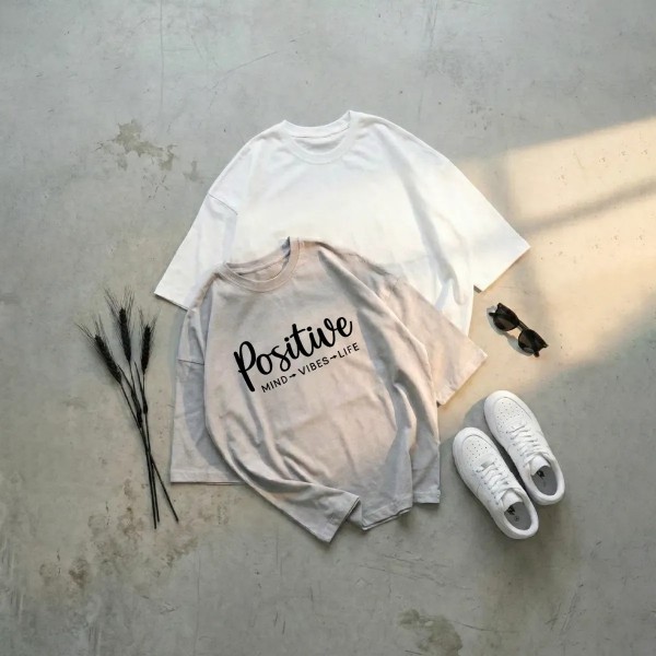 تیشرت باکسی positive زنانه 53896