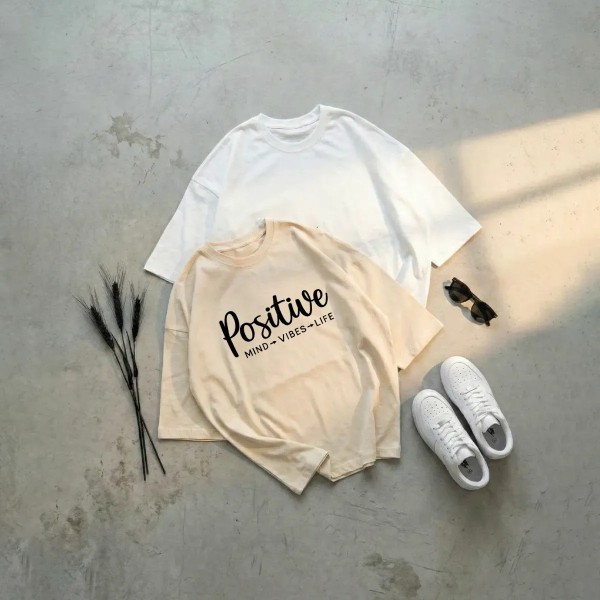 تیشرت باکسی positive زنانه 53896
