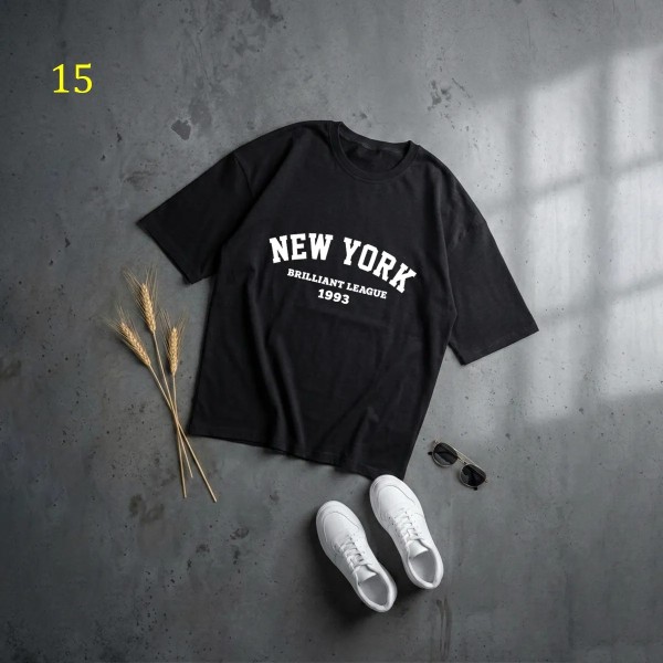 تیشرت باکسی New York زنانه 19808