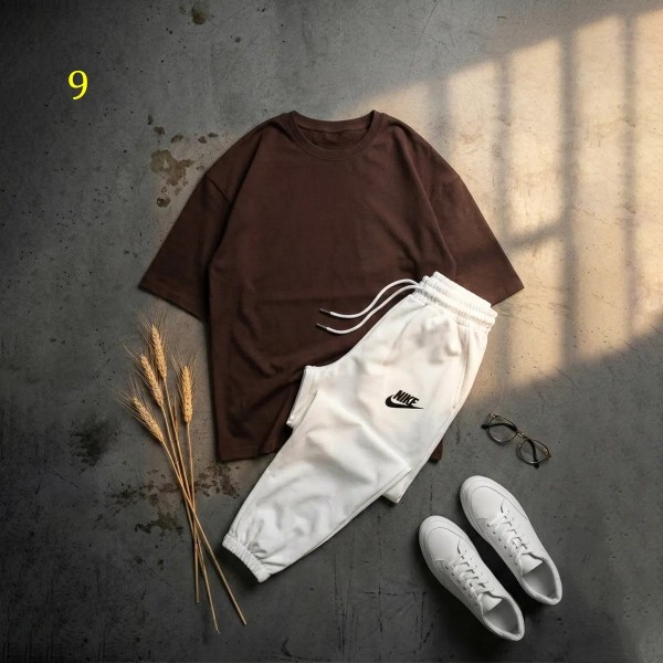 ست تیشرت و شلوار سفید نایک زنانه 92309