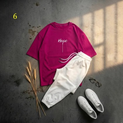 ست تیشرت  hope و شلوار زنانه 43612
