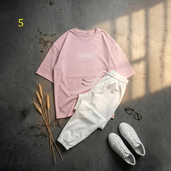 ست تیشرت vibes و شلوار زنانه 39840