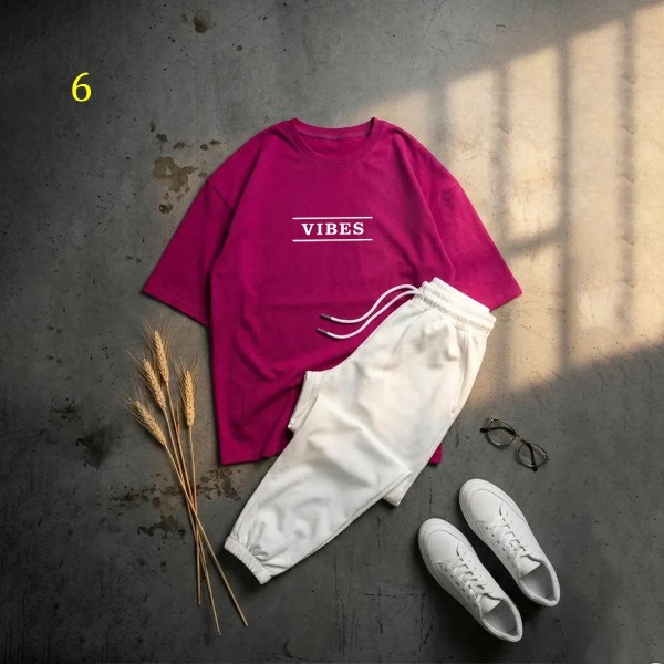 ست تیشرت vibes و شلوار زنانه 39840