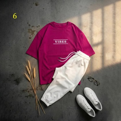 ست تیشرت vibes و شلوار زنانه 39840