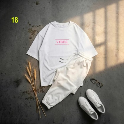 ست تیشرت vibes و شلوار زنانه 39840