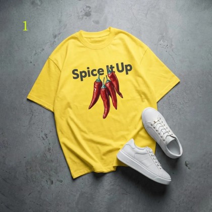 تیشرت باکسی طرح spice it up زنانه 39435