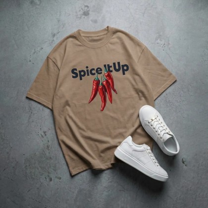 تیشرت باکسی طرح spice it up زنانه 39435