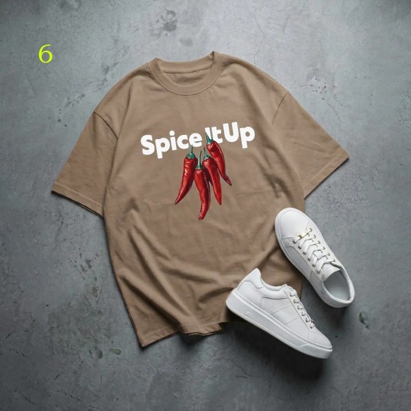 تیشرت باکسی طرح spice it up زنانه 39435