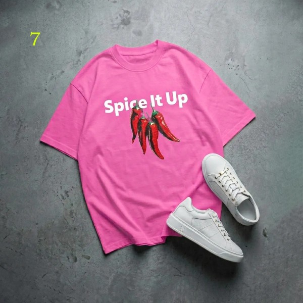 تیشرت باکسی طرح spice it up زنانه 39435