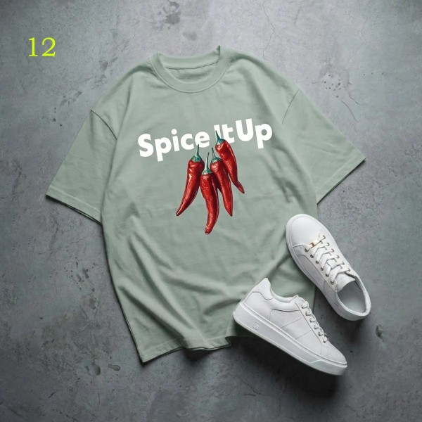 تیشرت باکسی طرح spice it up زنانه 39435