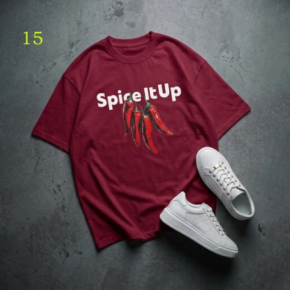 تیشرت باکسی طرح spice it up زنانه 39435