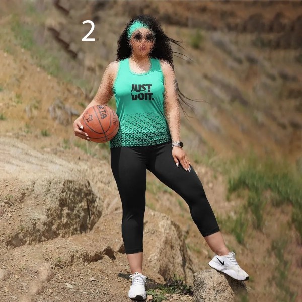 ست تاپ و شلوار لگ ورزشی زنانه سایزبزرگ مدل ایپک