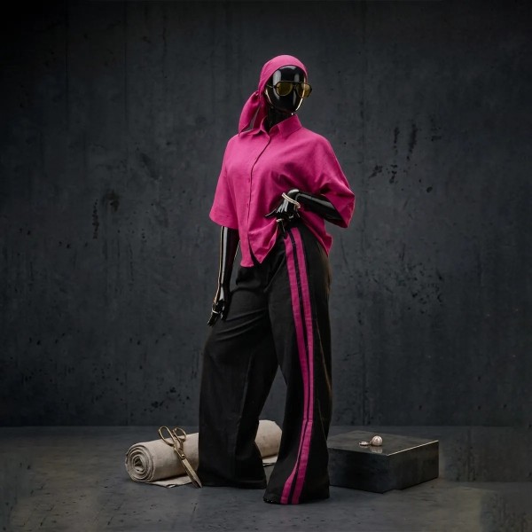 بلوز و شلوار بگ لنین زنانه 67676