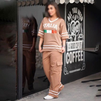 ست تیشرت و شلوار ایتالیا زنانه مدل کاتالون