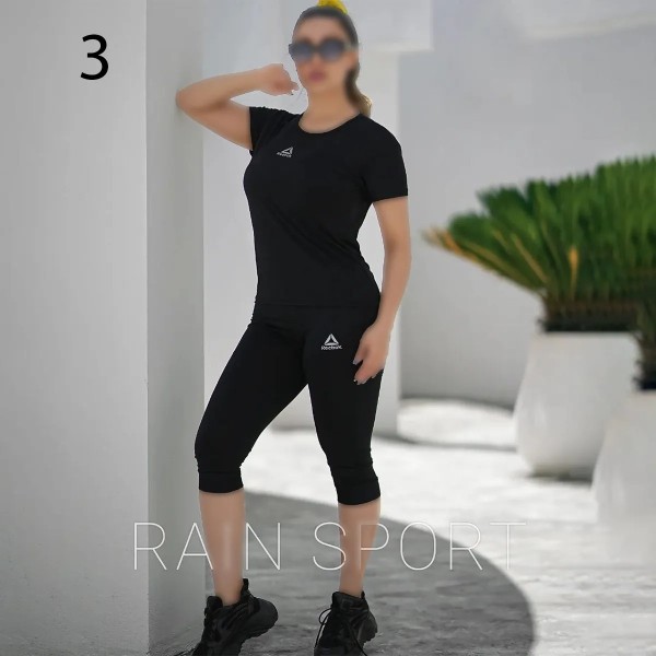 ست تیشرت و شلوارک ورزشی زنانه مدل یاشیل ( راین اسپرت )