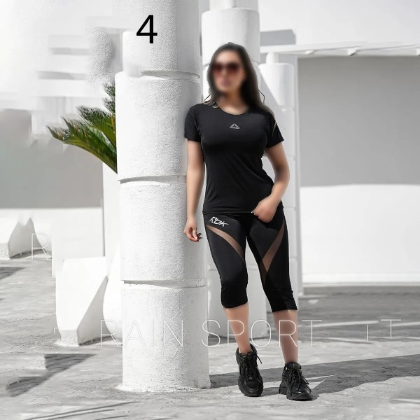 ست تیشرت و شلوارک ورزشی زنانه مدل یاشیل ( راین اسپرت )