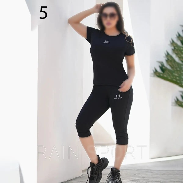 ست تیشرت و شلوارک ورزشی زنانه مدل یاشیل ( راین اسپرت )