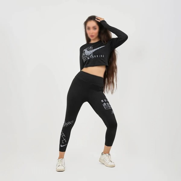 ست کراپ و شلوار استین فینگر زنانه مدل باروک