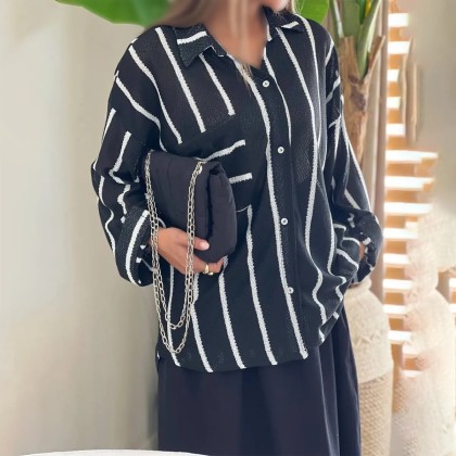 شومیز راه راه مراکشی زنانه مدل نلین