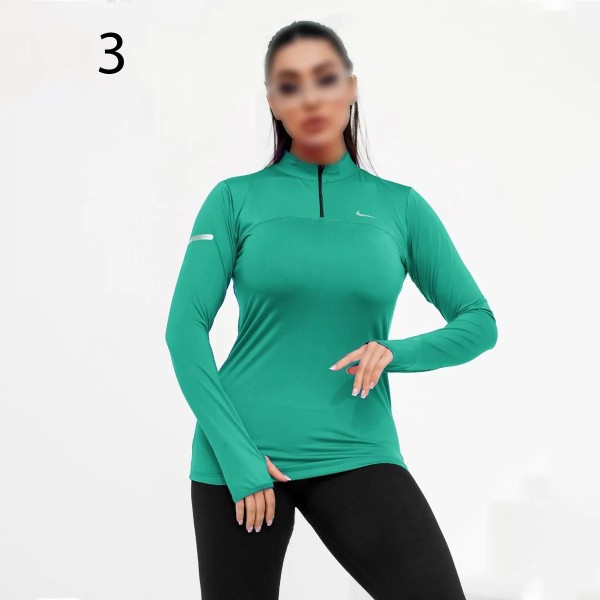 بلوزنیم زیپ استین فینگر ورزشی زنانه مدل آس فیتنس