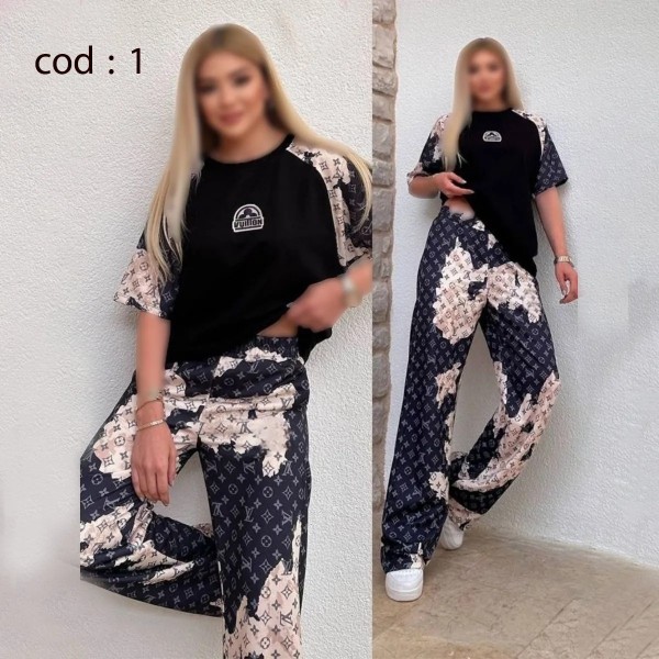 شلوار بگ چاپی مازراتی زنانه مدل برف