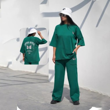 تیشرت و شلوار راسته زنانه مدل آیدا  ( دنیلو ) 2