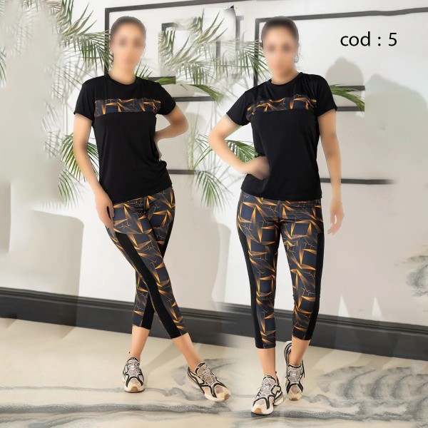 ست تیشرت و شلوار ورزشی زنانه مدل آیلین  ( فیت مود )