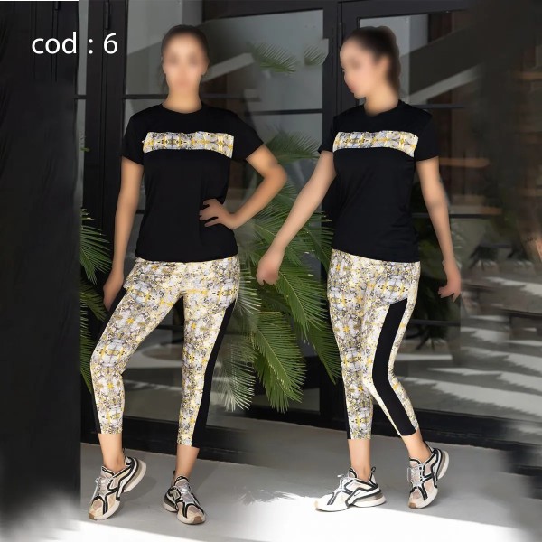 ست تیشرت و شلوار ورزشی زنانه مدل آیلین  ( فیت مود )