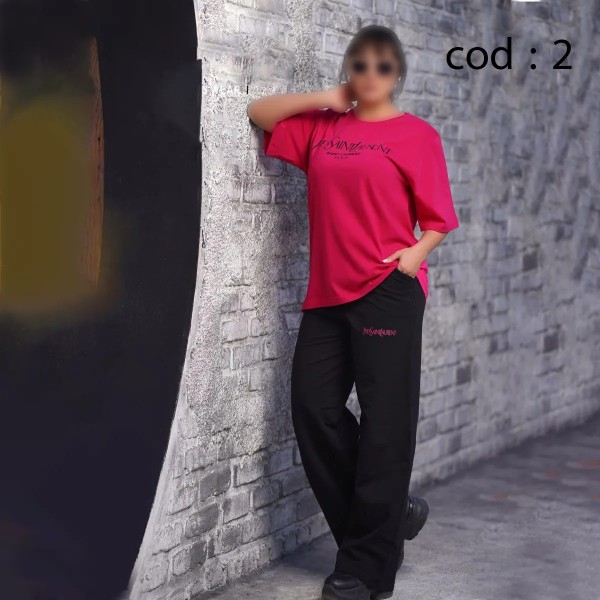 تیشرت و شلوار راسته زنانه مدل آتاشا  ( دنیلو )