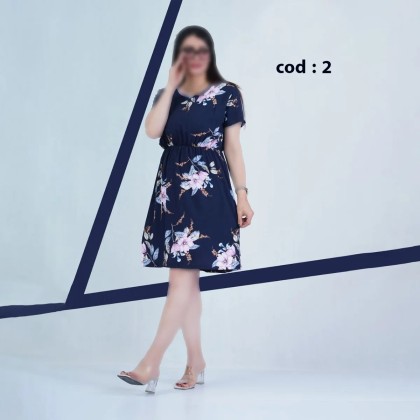 پیراهن نخی زنانه مدل لیا ( پاپیون )