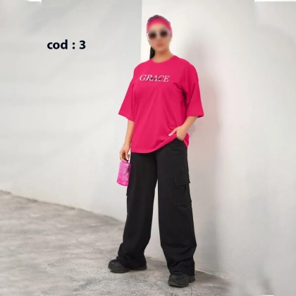 تیشرت و شلوار کارگو Grace زنانه مدل دنیلو
