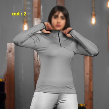 بلوز تک فینگردار ورزشی زنانه مدل فیت مود 2