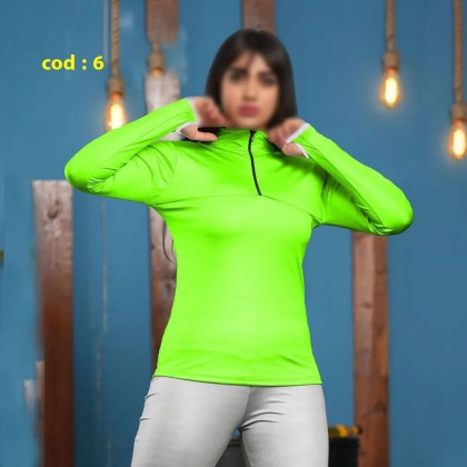 بلوز تک فینگردار ورزشی زنانه مدل فیت مود