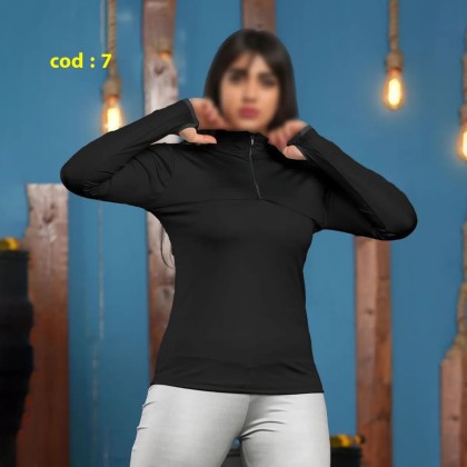 بلوز تک فینگردار ورزشی زنانه مدل فیت مود
