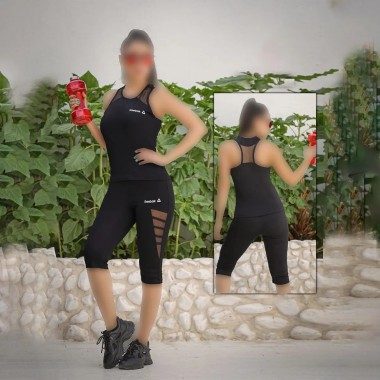 ست تاپ و شلوارک ورزشی زنانه مدل آتنه ( پاپیون ) 2