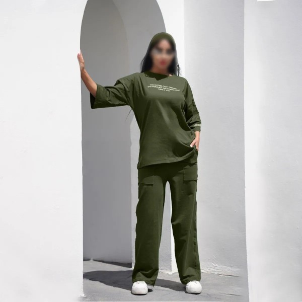 تیشرت و شلوار راسته زنانه مدل برندا ( دنیلو )