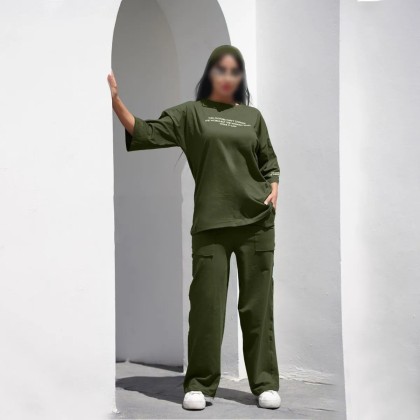 تیشرت و شلوار راسته زنانه مدل برندا ( دنیلو )