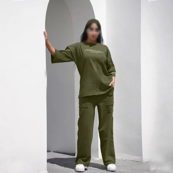 تیشرت و شلوار راسته زنانه مدل برندا ( دنیلو )