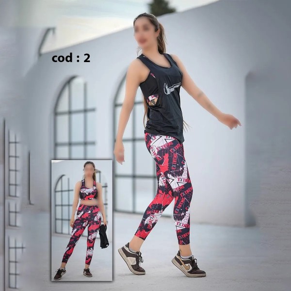 ست نیم تنه لگ کاور ورزشی زنانه 0257