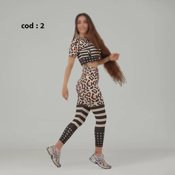 ست کراپ و لگ ورزشی زنانه مدل آزاله ( باروک )