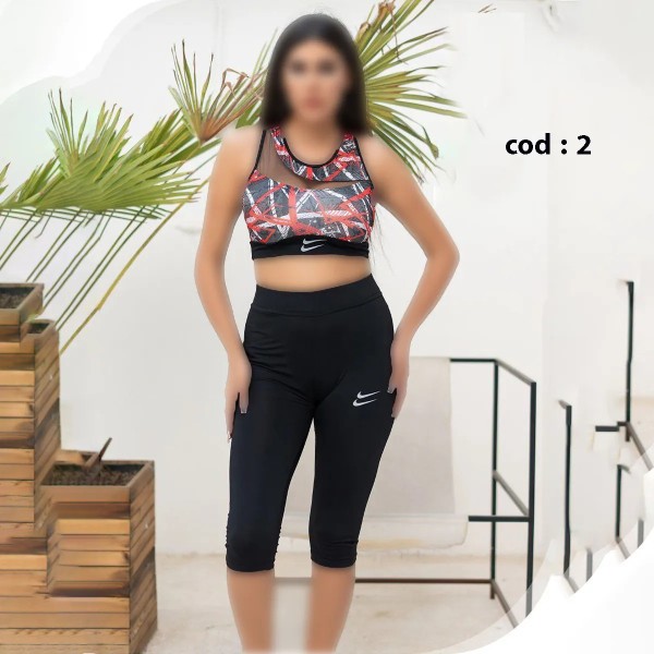 نیم تنه کاپدار شلوارک ورزشی زنانه 2579