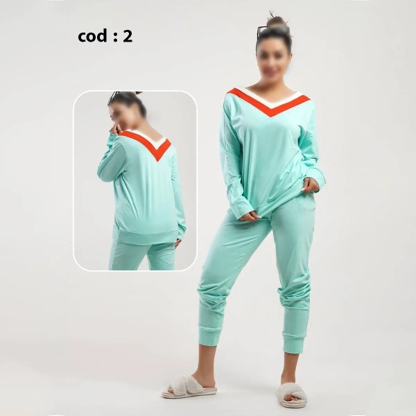 ست بلوز و شلوار راحتی زنانه مدل نانسی ( یشیم )