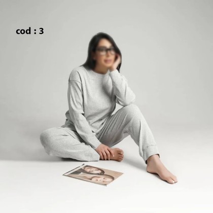 ست بلوز و شلوار مچ خور راحتی زنانه مدل کاملیا ( یشیم )