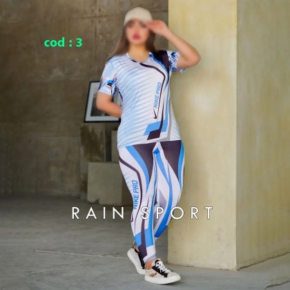 ست تیشرت شلوار سایز بزرگ ورزشی زنانه مدل آندیا ( راین اسپرت )
